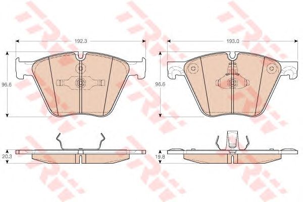 Купить запчасть TRW - GDB1964 Колодки передние BMW X5 E70, F15, X6 E71-72 M50d, 50i GDB1964