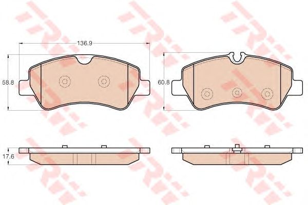 Купить запчасть TRW - GDB1968 Колодки задние FORD TRANSIT 2012- GDB1968