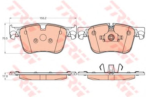 Купить запчасть TRW - GDB2035 Колодки передние PEUGEOT 308 II (для диска 304мм) GDB2035