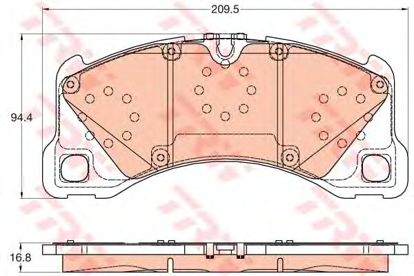 Купить запчасть TRW - GDB2052 Колодки передние PORSCHE PANAMERA 4.8 Turbo S (5/11- ) GDB2052