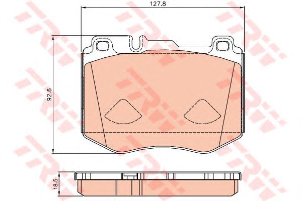 Купить запчасть TRW - GDB2081 Колодки передние MERCEDES C250-C450 W205 SPORT GDB2081