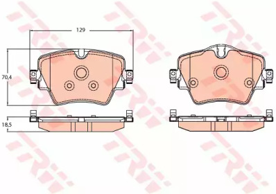 Купить запчасть TRW - GDB2098 Колодки передние BMW X1 F48 GDB2098