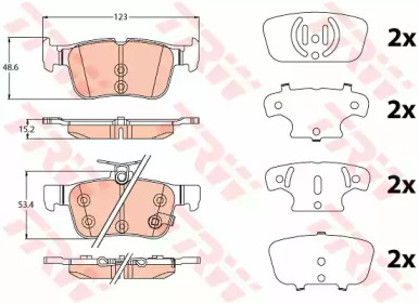 Купить запчасть TRW - GDB2115 Колодки задние FORD MONDEO V 9/14- GDB2115