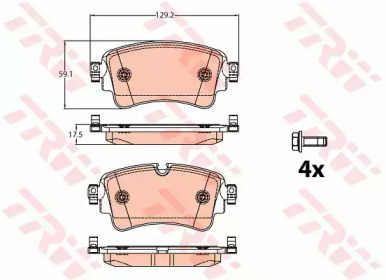 Купить запчасть TRW - GDB2132 Колодки задние AUDI Q7 5/15-, A4 (B9) 5/15- GDB2132