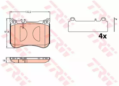 Купить запчасть TRW - GDB2144 Колодки передние MERCEDES W222 2/14- GDB2144