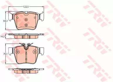 Купить запчасть TRW - GDB2154 Колодки задние MERCEDES GLC X253 6/15-, W205 AMG 4/15- GDB2154