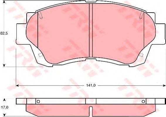 Купить запчасть TRW - GDB3155 Колодки передние TOYOTA CAMRY (V10, V20) GDB3155