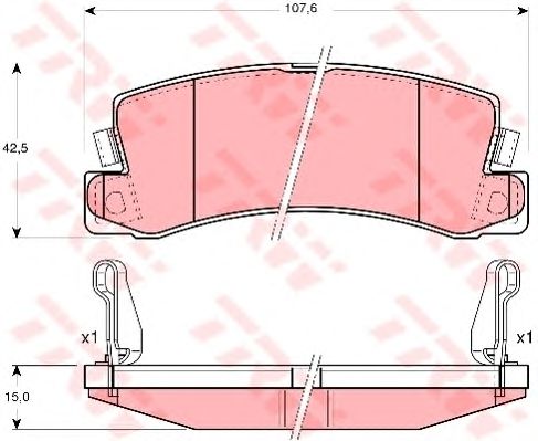 Купить запчасть TRW - GDB3164 Колодки тормозные дисковые зад LEXUS RX (MCU15) 300 AWD (MCU15_) 01.1998 - 02.2003 <=> LEXUS RX (MCU15) 300 (MCU10_) 01.1998 - 02.2003