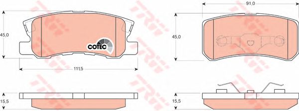 Купить запчасть TRW - GDB3247 Колодки задние MITSUBISHI ASX, OUTLANDER II, PAJERO III-IV GDB3247