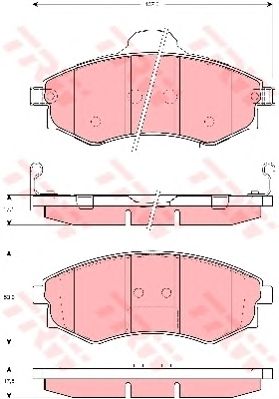 Купить запчасть TRW - GDB3256 Колодки передние HYUNDAI LANTRA II, ELANTRA (XD) ( -5/01) GDB3256