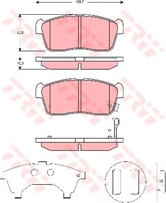 Купить запчасть TRW - GDB3276 Колодки тормозные дисковые перед SUZUKI IGNIS I (FH) 1.3 (HV51, HX51, RG413) 10.2000 - 09.2003 <=> DAIHATSU SIRION (M3_) 1.3 (M301) 01.2005 - 