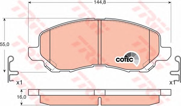 Купить запчасть TRW - GDB3287 Колодки передние MITSUBISHI LANCER (CS, CY) GDB3287