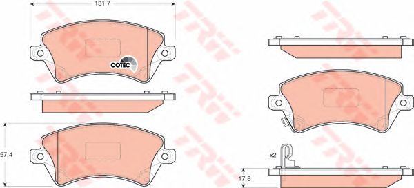 Купить запчасть TRW - GDB3288 Колодки передние TOYOTA COROLLA E12 GDB3288