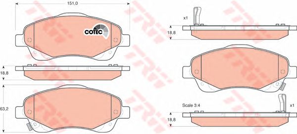 Купить запчасть TRW - GDB3336 Колодки тормозные дисковые перед TOYOTA AVENSIS Saloon (_T25_) 1.8 (ZZT251_) 04.2003 - 11.2008 <=> TOYOTA AVENSIS Saloon (_T25_) 2.0 (AZT250_) 04.2003 - 11.2008