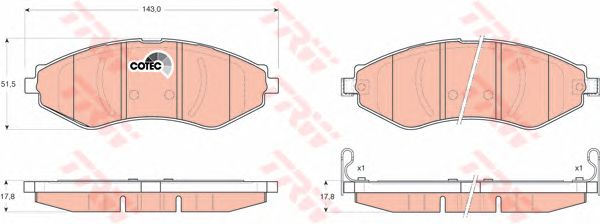 Купить запчасть TRW - GDB3347 Колодки передние CHEVROLET LACETTI (J200) GDB3347