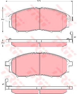 Купить запчасть TRW - GDB3392 Колодки передние NISSAN MURANO (Z50, Z51), NAVARA (D40), QASHQAI GDB3392