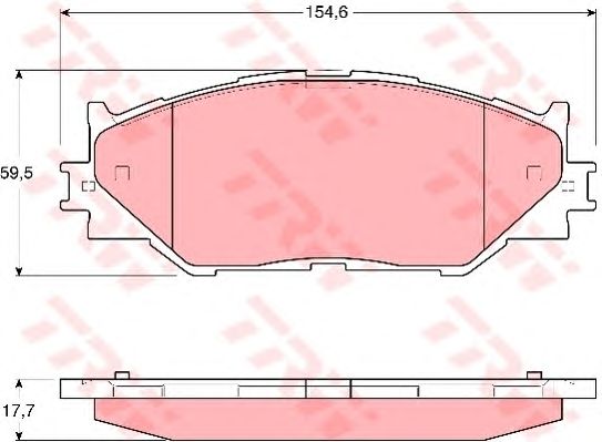 Купить запчасть TRW - GDB3410 Колодки передние LEXUS IS200d-350 II, IS250-300h III GDB3410