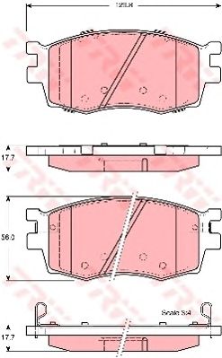 Купить запчасть TRW - GDB3420 Колодки передние HYUNDAI ACCENT III (MC), I20 (PB), KIA RIO II GDB3420