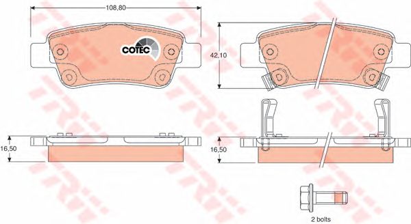 Купить запчасть TRW - GDB3446 Колодки задние HONDA CR-V III GDB3446