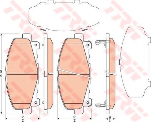 Купить запчасть TRW - GDB3477 Колодки передние HONDA ACCORD VIII AT GDB3477