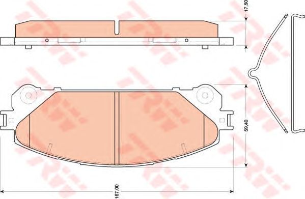 Купить запчасть TRW - GDB3484 Колодки передние LEXUS RX270-450h (GYL1_, GGL15, AGL10) GDB3484