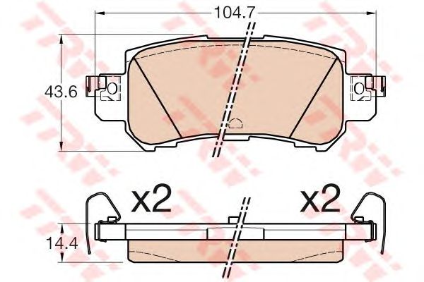 Купить запчасть TRW - GDB3539 Колодки тормозные дисковые зад MAZDA CX-5 (KE, GH) 2.2 D AWD 04.2012 - 02.2017