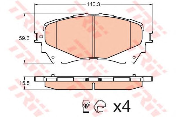 Купить запчасть TRW - GDB3580 Колодки передние MAZDA 6 (GJ, GH) GDB3580