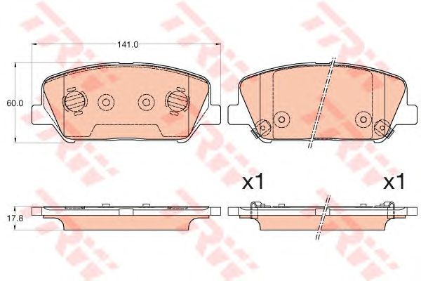 Купить запчасть TRW - GDB3582 Колодки передние KIA CEE