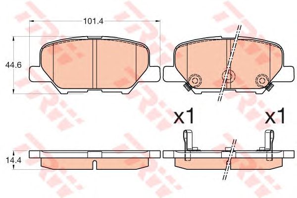 Купить запчасть TRW - GDB3583 Колодки задние MAZDA 6 (GJ, GH), MITSUBISHI OUTLANDER III GDB3583