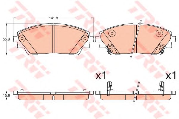 Купить запчасть TRW - GDB3592 Колодки тормозные дисковые перед MAZDA CX-3 2015 >>, 3 2013 >>