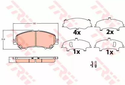 Купить запчасть TRW - GDB3622 Колодки передние NISSAN QASHQAI II (J11, J11_) 2013- GDB3622