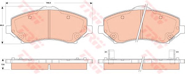 Купить запчасть TRW - GDB4605 Колодки передние DODGE JOURNEY, NITRO, JEEP CHEROKEE 08- GDB4605