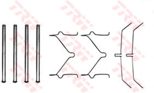 Купить запчасть TRW - PFK208 Комплект монтажный дискового тормоза перед TOYOTA 4 RUNNER 1984 - 1996, HILUX I 1979 - 1983, HILUX II 1984 - 1989, LAND CRUISER 1984 - 1996, LAND CRUISER 80 1990 - 1993