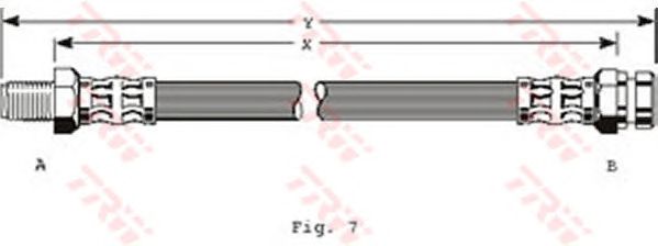 Купить запчасть TRW - PHB136 Шланг тормозной передний MERCEDES W201, W124 PHB136