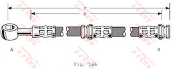 Купить запчасть TRW - PHD346 Шланг тормозной передний MITSUBISHI CARISMA, VOLVO S40 I PHD346