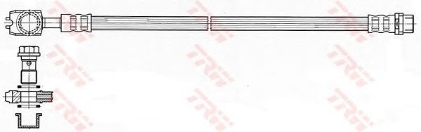 Купить запчасть TRW - PHD484 Шланг тормозной задний AUDI A4 (B6, B7) PHD484