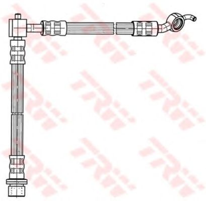 Купить запчасть TRW - PHD931 Шланг тормозной задн левый TOYOTA YARIS (P1) 11/00- PHD931