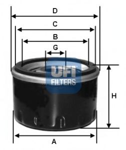 Купить запчасть UFI - 23.114.01 Фильтр масляный LADA GRANTA 1.6 23.114.01