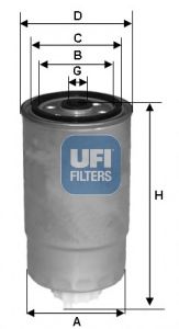 Купить запчасть UFI - 24.528.01 Фильтр топливный дизельный JEEP CHEROKEE 2.8CRD 08-, DODGE NITRO 2.8CRD 24.528.01