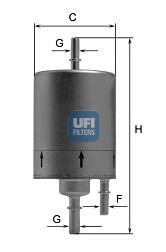 Купить запчасть UFI - 31.830.00 Фильтр топливный бензиновый AUDI A6 2.4-4.2 04-08 31.830.00