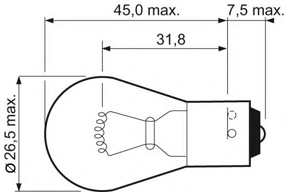 Купить запчасть VALEO - 032203 Лампа PY21W 12V 21W BAU15s "Essential" 