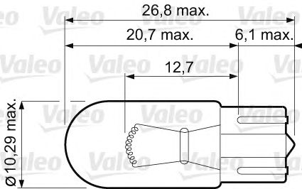 Купить запчасть VALEO - 032213 Лампа WY5W 12V 5W W2,1x9,5d "Essential" 