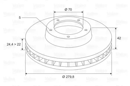 Купить запчасть VALEO - 297684 Диск тормозной OPE ASTRA H. ZAFIRA B 297684