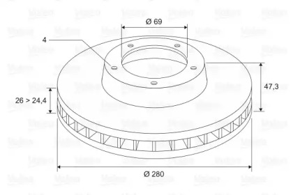 Купить запчасть VALEO - 297829 Диск тормозной HYU H100 297829