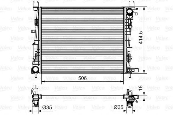 Купить запчасть VALEO - 701514 Радиатор двигателя Premium Renault Duster, Lada Largus/Xray 701514