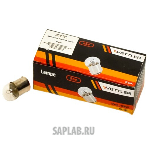 Купить запчасть VETTLER - G18512V10WBA15S Лампа 12 V 10 W повторит BA15S VETTLER