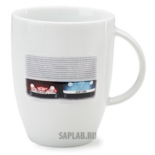 Купить запчасть VOLKSWAGEN - 000069601AN Фарфоровая кружка Volkswagen Classic Mug Beetle and T1 Bulli, артикул 000069601AN