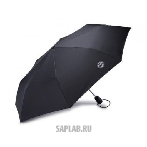 Купить запчасть VOLKSWAGEN - 000087602K Складной зонт Volkswagen Logo Compact Umbrella, Black, артикул 000087602K