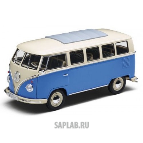 Купить запчасть VOLKSWAGEN - 231099302LRD Модель автомобиля Volkswagen T1 Samba Van (1962), Scale 1:18, Blue/Cream, артикул 231099302LRD