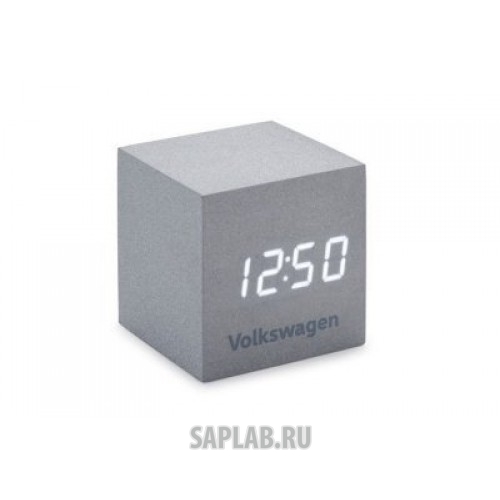 Купить запчасть VOLKSWAGEN - 33D050811 Будильник Volkswagen Logo Cube Alarm Clock, Silver